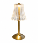 Luminária Vintage Dourada com Cúpula Cristal