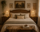 Luminária Vintage Dourada com Cúpula Cristal