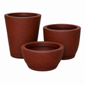 Kit 3 Vasos Escovados Decorativos