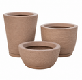 Kit 3 Vasos Escovados Decorativos