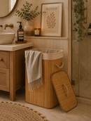 Cesto Organizador de Bambu 60L Dobrável