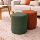 Puff Decorativo Redondo em Linho