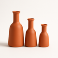 Kit Trio 3 Vasos Cerâmica Decorativo Centro De Mesa Sala Enfeite Rack Sala Cozinha Varias Cores