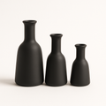 Kit Trio 3 Vasos Cerâmica Decorativo Centro De Mesa Sala Enfeite Rack Sala Cozinha Varias Cores