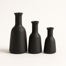 Kit Trio 3 Vasos Cerâmica Decorativo Centro De Mesa Sala Enfeite Rack Sala Cozinha Varias Cores