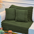 Kit Manta Tricot & Almofadas Decorativas