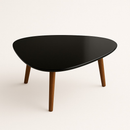 Mesa de Centro Orgânica Moderna Para Sala Pés de Madeira